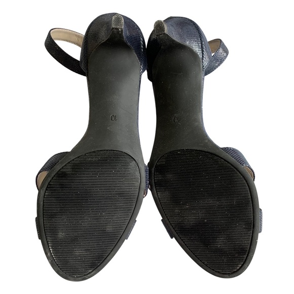 KELLY & KATIE High Heel Sandal Navy Blue With Ankle Strap 3” Heel Size 10 VGUC - Picture 9 of 16
